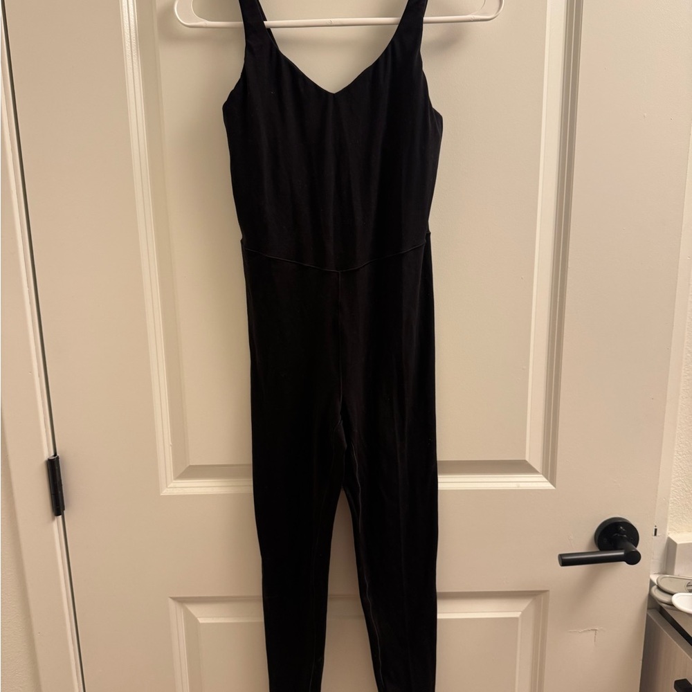 Aerie Offline Black Women's Sleeveless V-Neck Jumpsuit Legging Medium